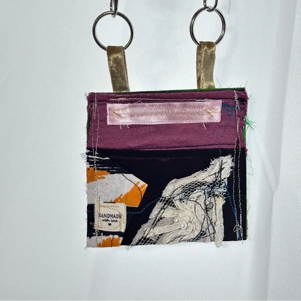 RUBYRUDI Necklace Purse, Hand Crafted, Amulet Wallet Pouch Artisan OOAK Signed